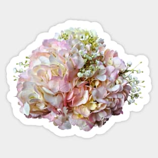 Pale Pink Hydrangea With Baby Breath Sticker